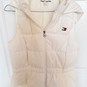 Tommy Hilfiger Women's Off-White Hooded Vest